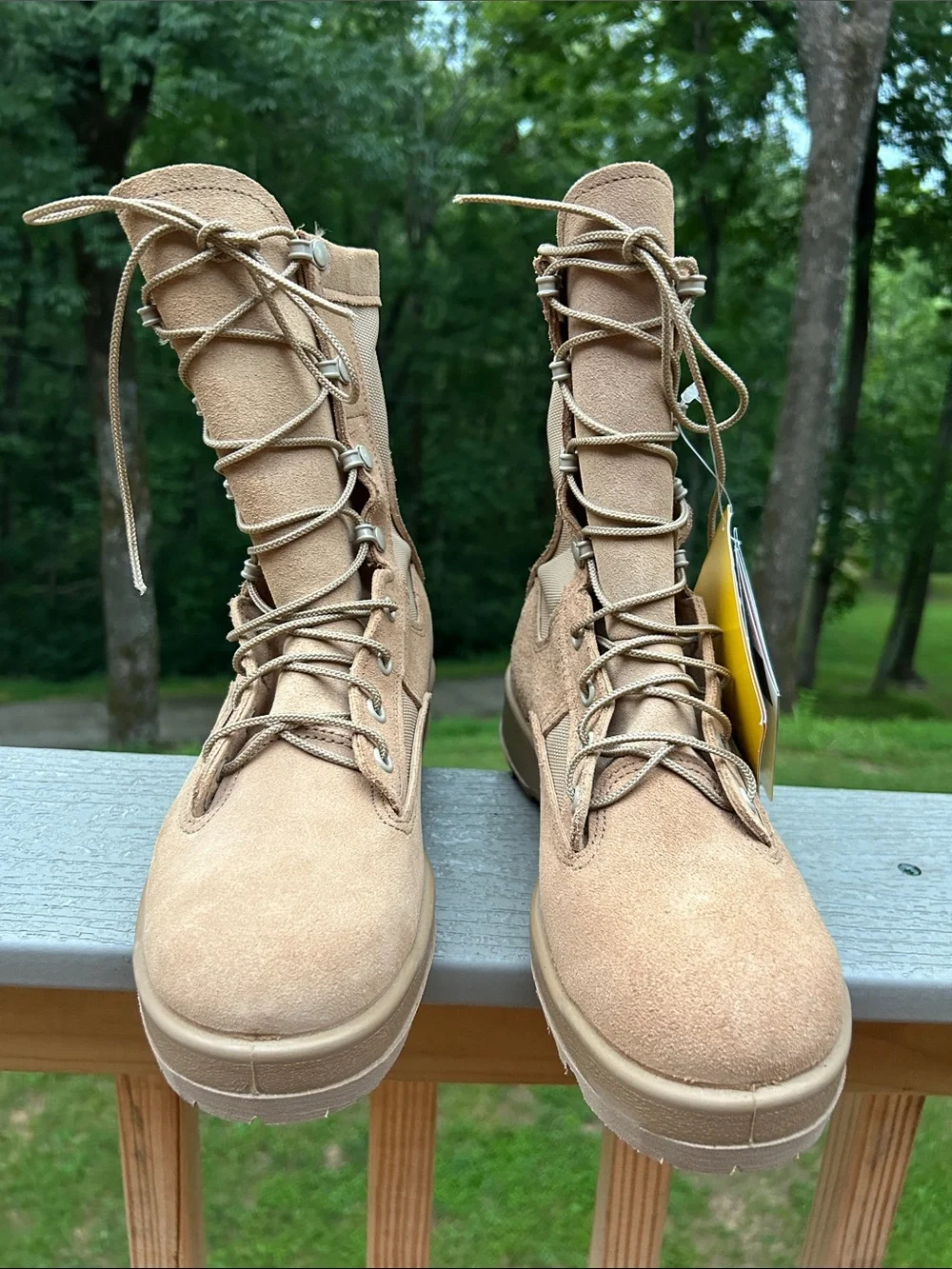 Belleville Mens Waterproof Flight & Combat Boot, Tan, 6.5 regular